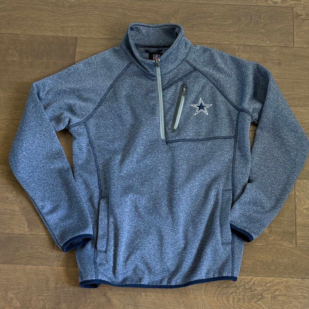 NFL Dallas Cowboys Women’s Quarter Zip Fleece Pullover Jacket Sweatshirt Medium
